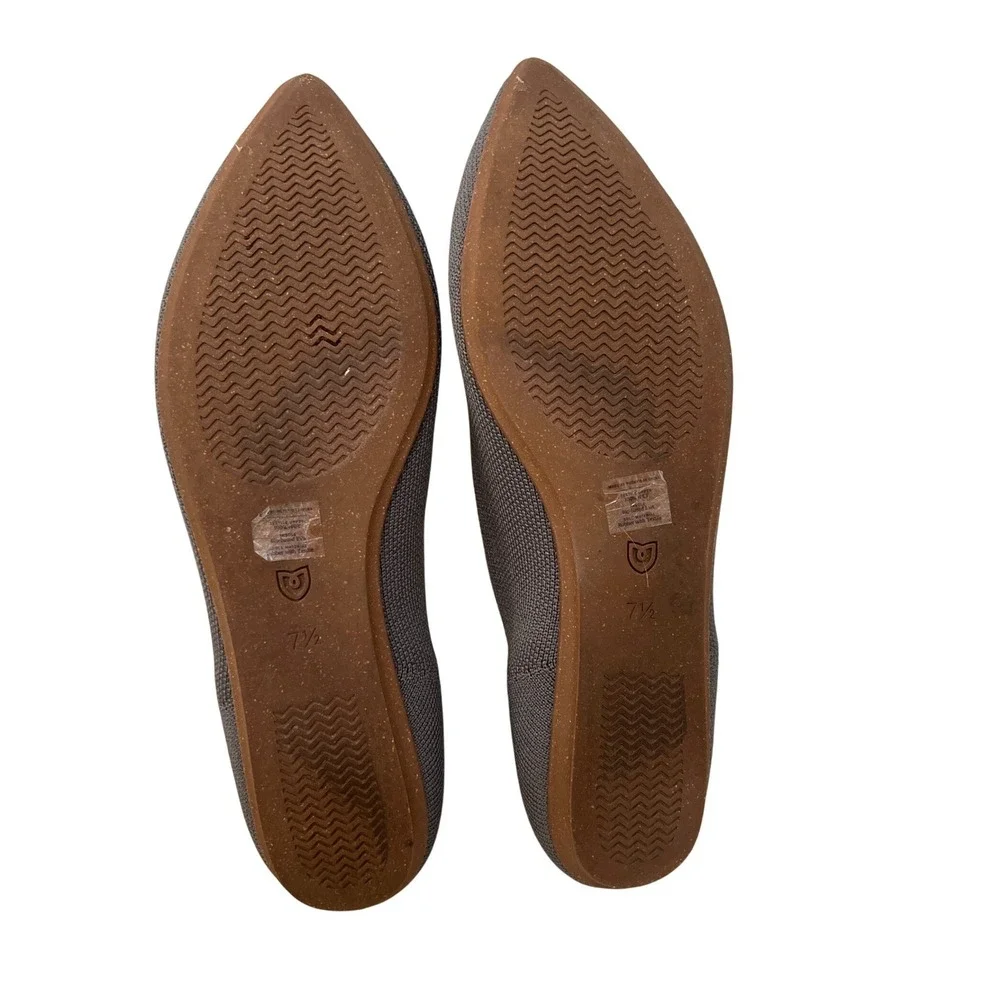Rothys Gray Slip On Mary Jane Shoes 7.5 Preppy Quiet Luxury Office Siren Comfort